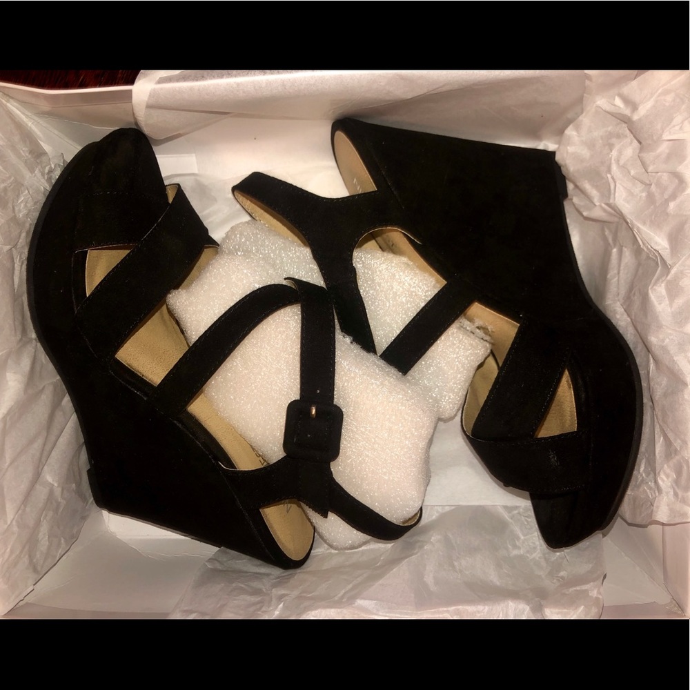 Nine West Woman Black Wedges